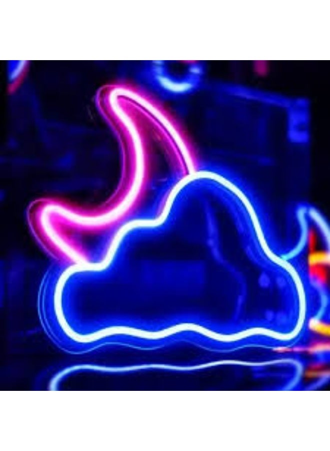Neon Wall Light with Cloud and Lightning Design – Modern Decorative LED Lighting - Image 2